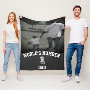 Personalised Photo World’s Number 1 Dad Fleece Blanket