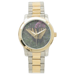 Personalised Photo Yellow and Black Butterfly  Watch