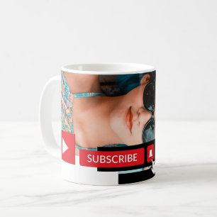 Personalised Photo, Youtube - Vlogger Advertising Coffee Mug