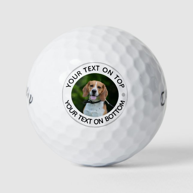 Personalised Photograph Dog Golf Balls (Front)