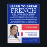 Personalised Photograph, French Language Course Flyer<br><div class="desc">Personalised Photograph,  French Language Course Advertising Flyers By The Business Card Store.</div>