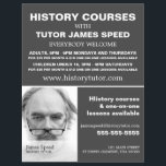 Personalised Photograph, History Course Advert Flyer<br><div class="desc">Personalised Photograph,  History Course Advertising Flyers By The Business Card Store.</div>