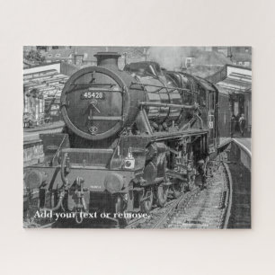 Personalised, photograph of English steam train, Jigsaw Puzzle