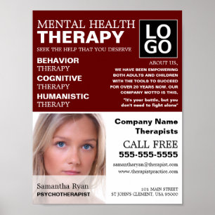 Personalised Photograph, Psychotherapist, Therapy Poster