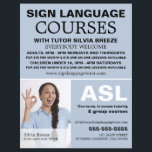 Personalised Photograph, Sign Language Course Flyer<br><div class="desc">Personalised Photograph,  Sign Language Course Advertising Flyers By The Business Card Store.</div>