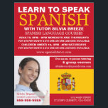 Personalised Photograph, Spanish Language Course Flyer<br><div class="desc">Personalised Photograph,  Spanish Language Course Advertising Flyers By The Business Card Store.</div>