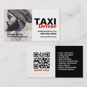 Personalised Photograph, Taxi Driver Business Card