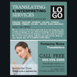 Personalised Photograph, Translator & Interpreter Flyer<br><div class="desc">Personalised Photograph,  Translator & Interpreter Advertising Flyers By The Business Card Store.</div>
