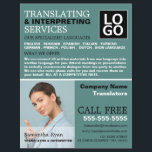 Personalised Photograph, Translator & Interpreter Flyer<br><div class="desc">Personalised Photograph,  Translator & Interpreter Advertising Flyers By The Business Card Store.</div>