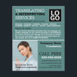 Personalised Photograph, Translator & Interpreter Flyer<br><div class="desc">Personalised Photograph,  Translator & Interpreter Advertising Flyers By The Business Card Store.</div>
