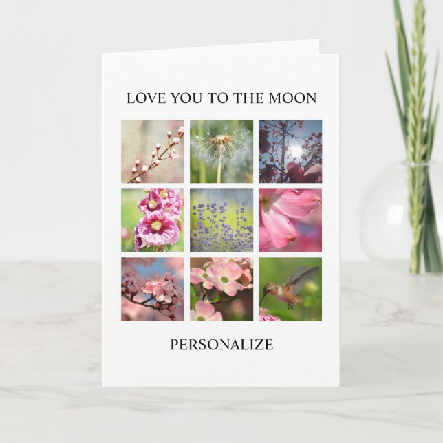 Personalised Photos Collage with Your Text Card (Front)