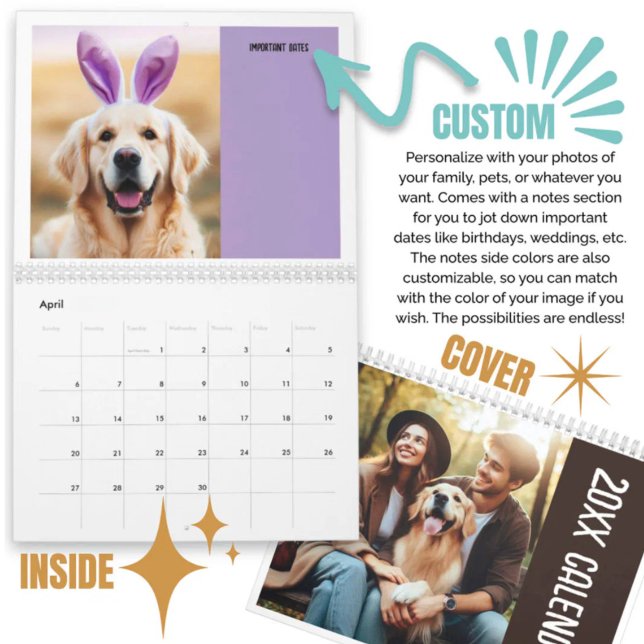 Personalised Photos Family Pets With Notes Calendar (Personalized Photos Family Pets With Notes Calendar)