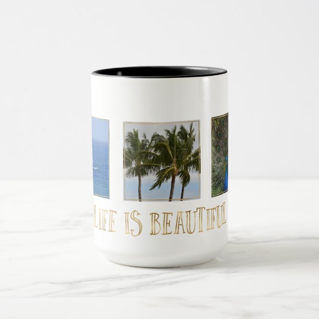 Personalised Photos Kauai Life is Beautiful Mug (Center)