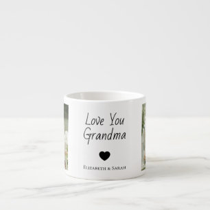 Personalised Photos & "Love You Grandma Espresso Cup