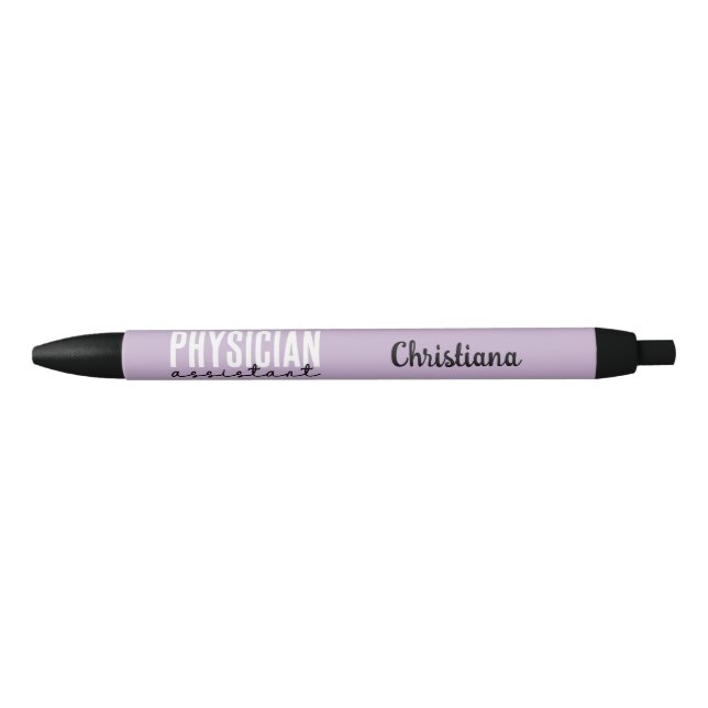 Personalised Physician Assistant PA Graduation Black Ink Pen (Front)