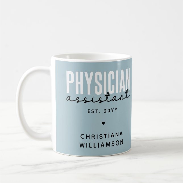 Personalised Physician Assistant PA Graduation Coffee Mug (Left)