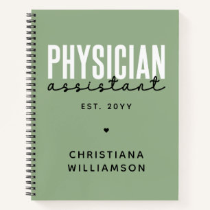 Personalised Physician Assistant PA Graduation Notebook