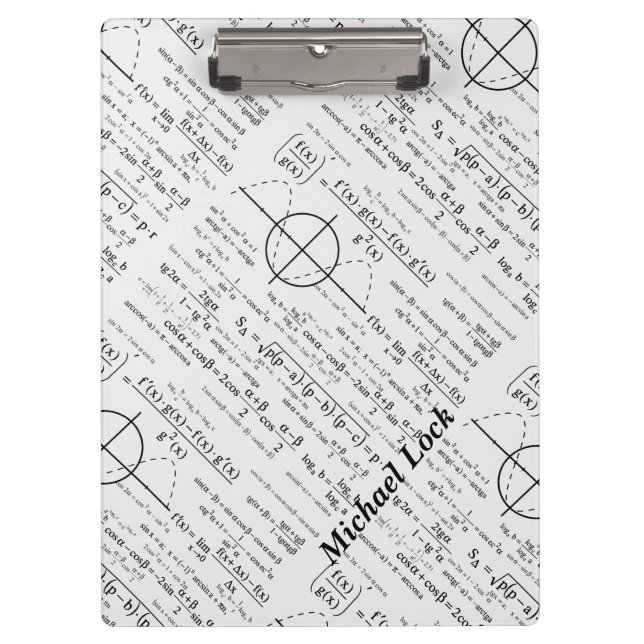 Personalised Physics Gifts for Physicists Clipboard (Front)