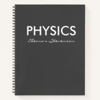 Personalised Physics Graph Paper Black and White