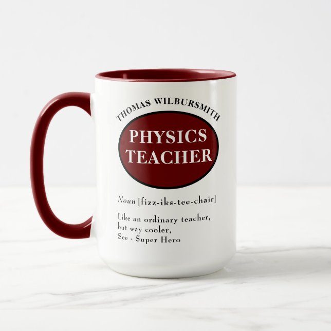 Personalised Physics Teacher Mug (Left)