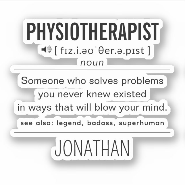 Personalised Physiotherapist Funny (Front)
