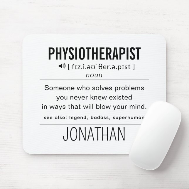 Personalised Physiotherapist Funny Mouse Pad (With Mouse)