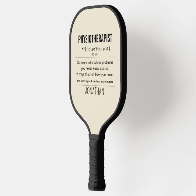 Personalised Physiotherapist Funny Pickleball Paddle (Left)