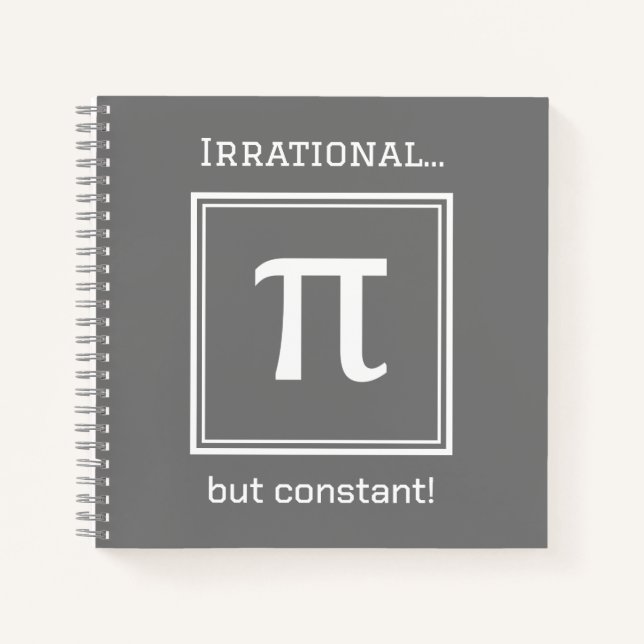 Personalised Pi Symbol, Math Lover Notebook (Front)