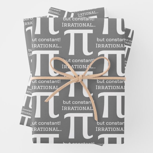 Personalised Pi Symbol, Math Lover Wrapping Paper Sheet (In situ)