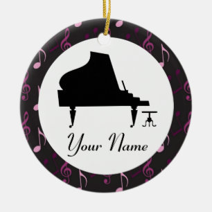 Personalised Piano Gift Music Ornament
