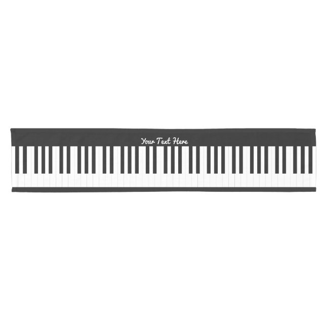 Personalised Piano Keyboard Keys Music Themed Short Table Runner (Horizontal)