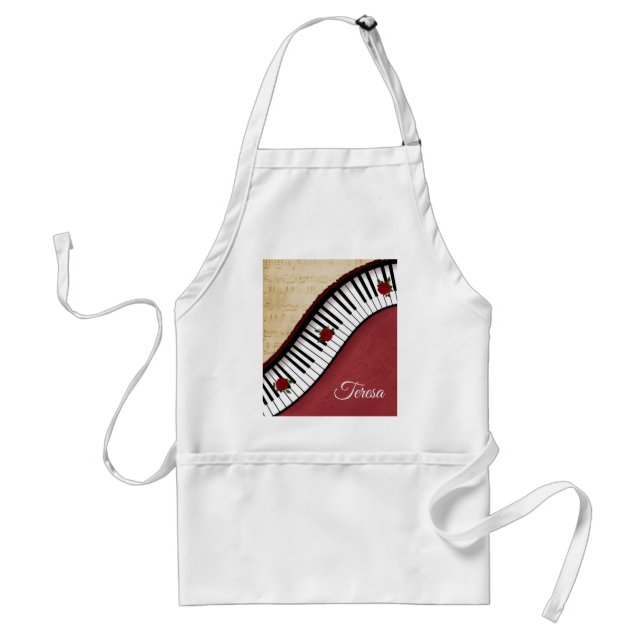 Personalised Piano Keys Apron (Front)