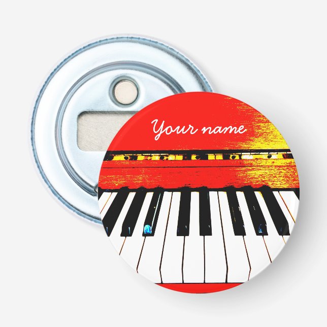 Personalised Piano Keys Bottle Opener (Front)