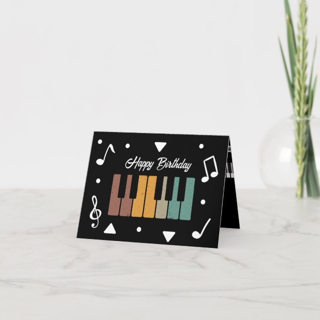 Personalised Piano Keys  Card (Front)