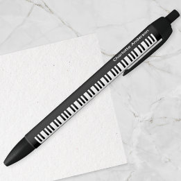 Personalised Piano Keys Keyboard Music Musician Black Ink Pen