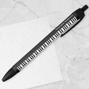 Personalised Piano Keys Keyboard Music Musician Black Ink Pen