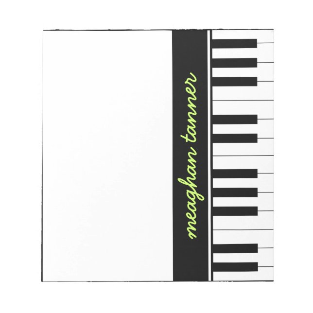 Personalised Piano Notepad (Front)