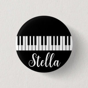 Personalised Piano Tote Bag 3 Cm Round Badge