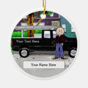 Personalised Pick Up Black Truck - Male Ceramic Ornament