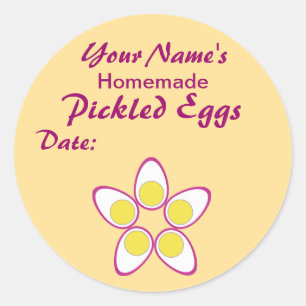 Personalised Pickle Labels Pickled Eggs Add Name