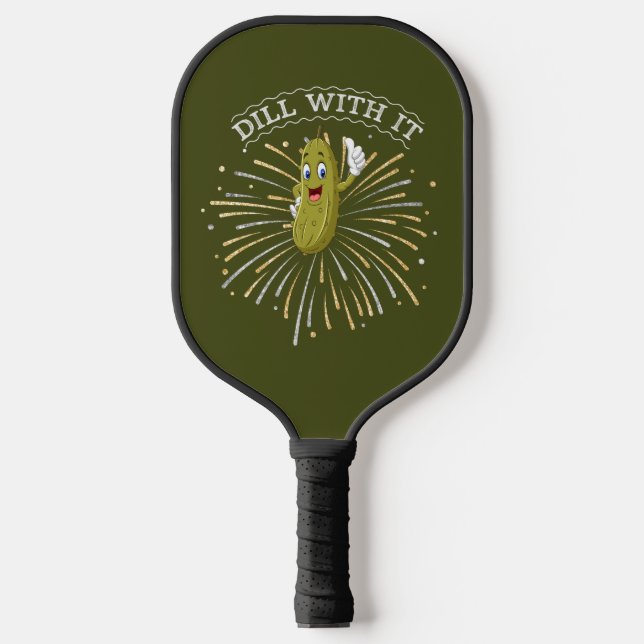 Personalised Pickle Pickleball Paddle w Team Name (Front)