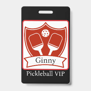 Personalised Pickleball Bold VIP  ID Badge