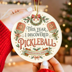 Personalised Pickleball Christmas Ornament