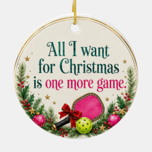 Personalised Pickleball Christmas Ornament Funny 