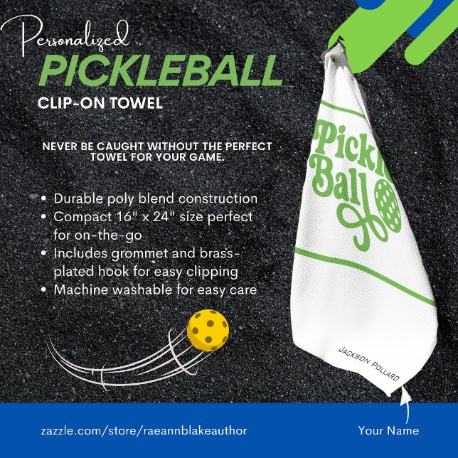 Personalised Pickleball Clip-on Towel (Creator Uploaded)