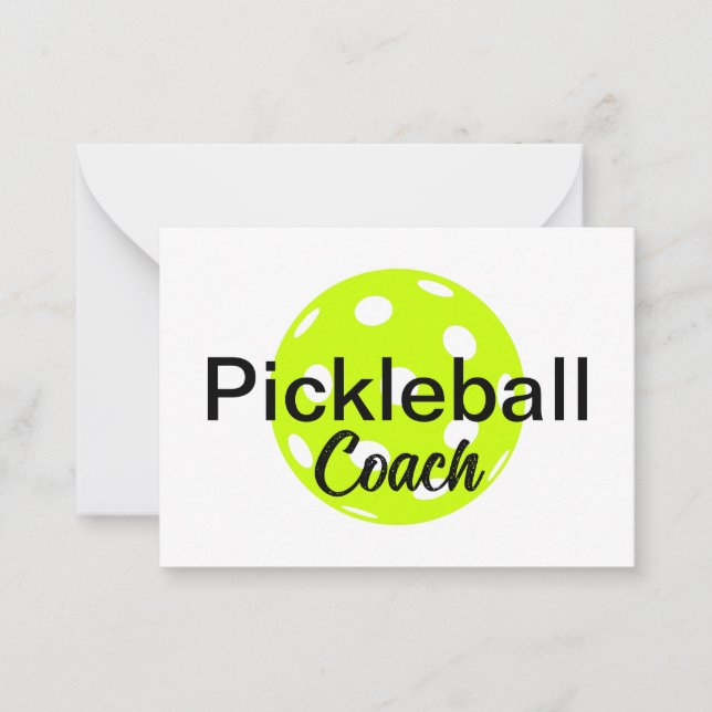 Personalised Pickleball Coach Name Card (Front)