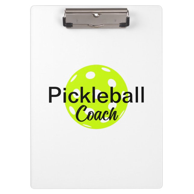 Personalised Pickleball Coach Name Clipboard (Front)