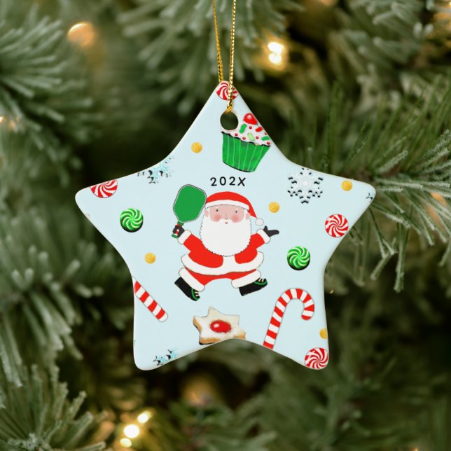 Personalised Pickleball Collectable 2022 Ceramic Ornament (Tree)