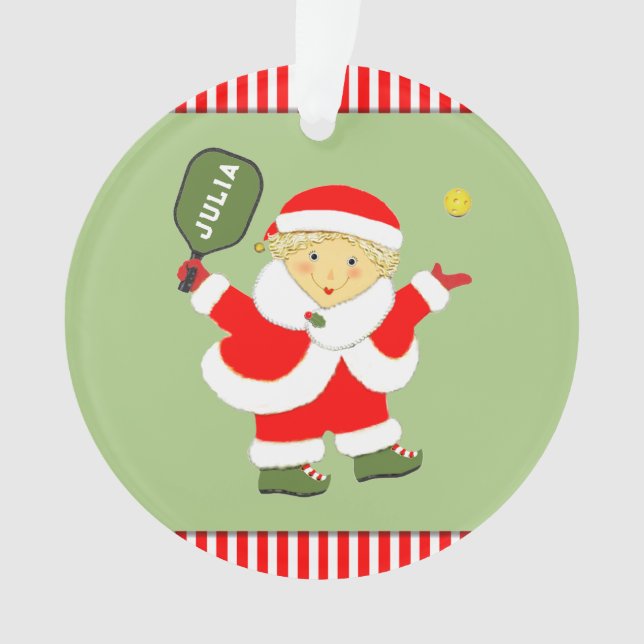 Personalised Pickleball Collectable Ornament (Front)