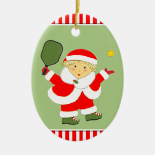 Personalised Pickleball Gift Ceramic Ornament